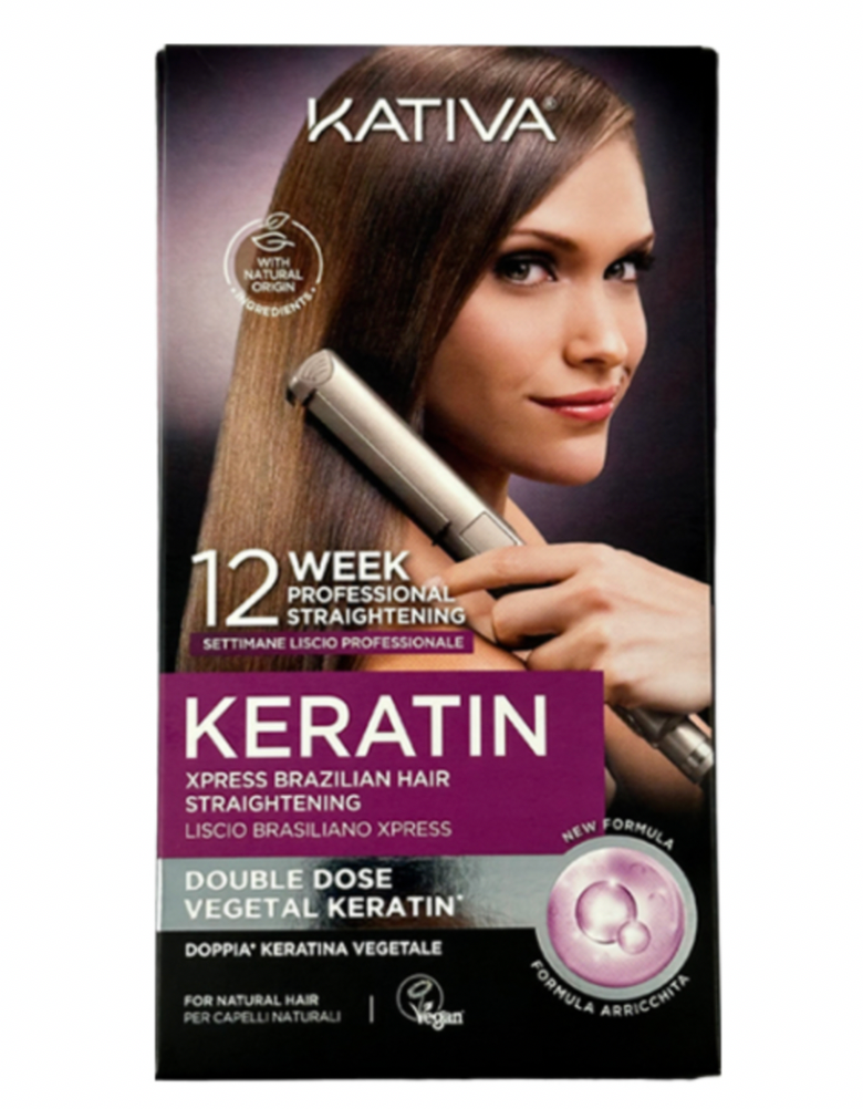 Kativa Keratin Liscio Brasiliano Express - Trattamento Lisciante 12 Settimane