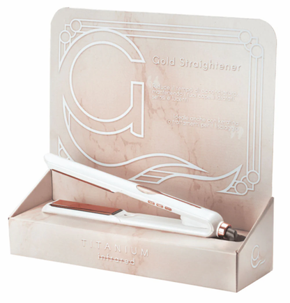 GOBY PRO Gold Straightener Piastra Professionale con Titanio ad Infrarossi